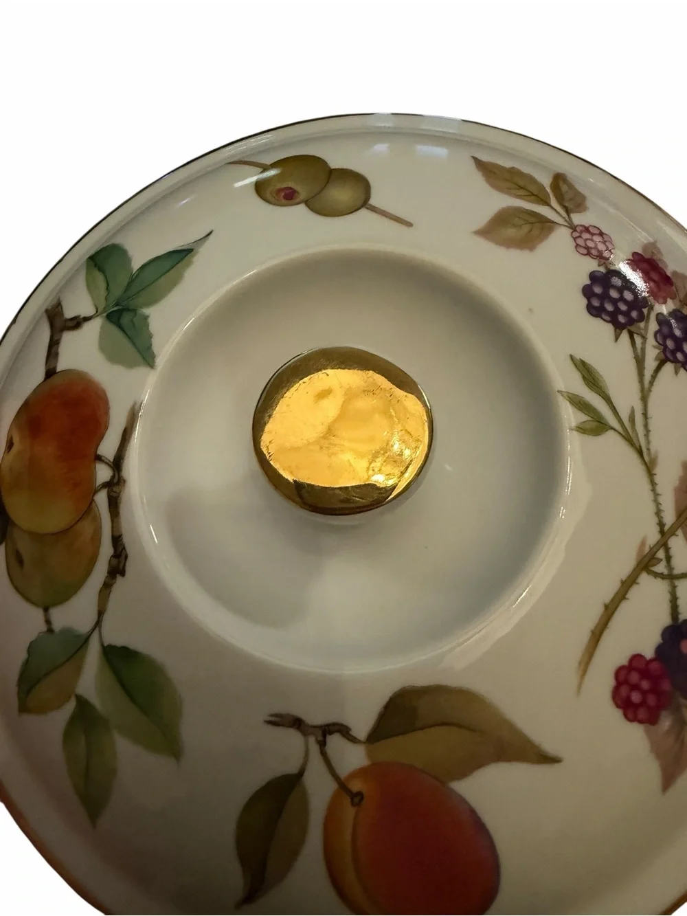 Royal Worcester Evesham Oven to Table Ware Covered Dish Casserole Gold Handles